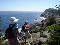 Hiking Blackhead on Monhegan Island.