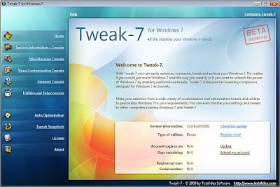 Tweak-7 1.0 Build 575 Beta 5 Tweak-7 1.0 Build 575 Beta 5