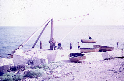 Portland Bill Crane at work Portland bill crane