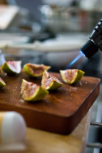 Blow torching figs Blow torching figs