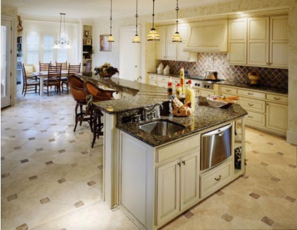 Marble tiles kitchen