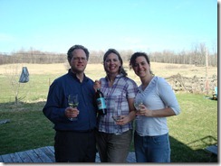 Sis, bro and I sippin' "Sibling Rivalry" wine.