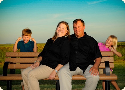 Rick and Family on Bench