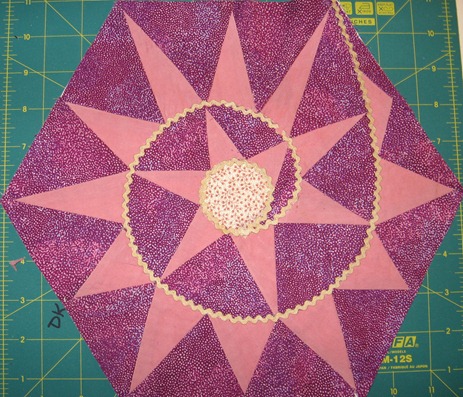 Happy Rick Rack Block completed Happy Rick Rack Block completed