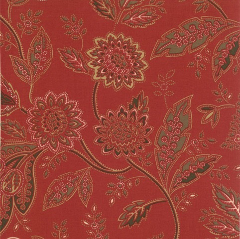 Civil War Reunion red paisley floral