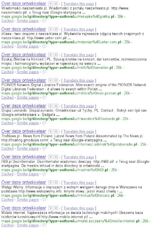 Google Gadget search
