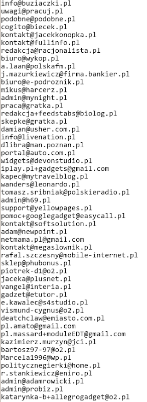 adresy e-mail