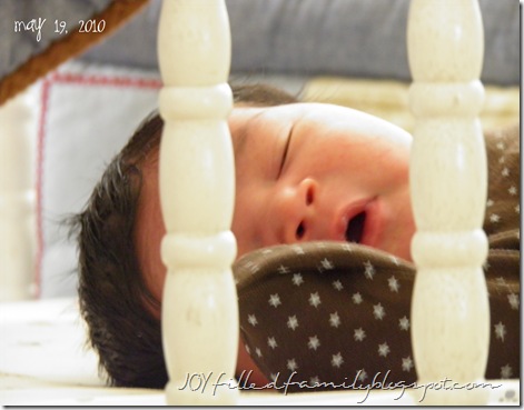 day 2 may 18 baby g in crib eyes closed mouth open day 2 may 18 baby g in crib eyes closed mouth open