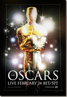 The poster of the the 80th Academy Awards is pictured February 20, 2008 in Hollywood, California. The Oscars ceremony will take place at the Kodak Theatre in Hollywood, California, on February 24.    AFP PHOTO / GABRIEL BOUYS (Photo credit should read GABRIEL BOUYS/AFP/Getty Images)