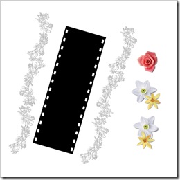 digital scrapbooking freebies   Photo Template with Decoration (Freebie)