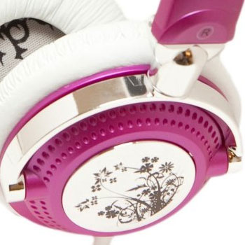 ifrogz EarPollution Nerve Pipe Headphones - Flowers (Violet/Chrome)