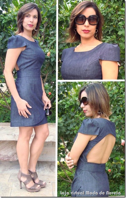 vestido manga copinho moda de novela estilo desiré - 02c vestido manga copinho moda de novela estilo desiré - 02c