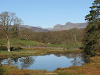 Langdale Pikes from Brathay