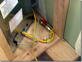 Gas supply to fireplace