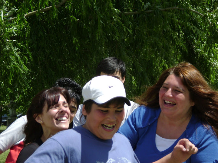 Chicos y grandes, sobre el triple - esquí