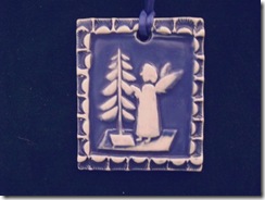 Blue and White Angel Tile