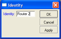 a. identitiy of 2nd router