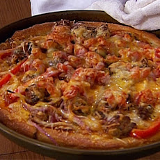 Sausage, Onions, and Peppers Deep-Dish Pizza - Chicago Style Pizza