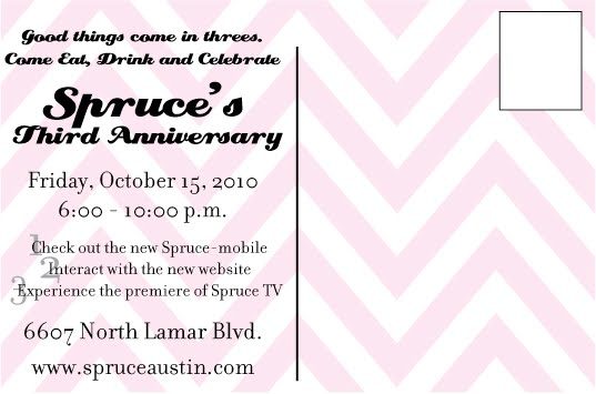 Spruce Anniversary Invitation!