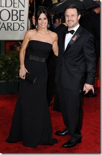 Actors Courteney Cox and David Arquette arrive at the 67th Annua