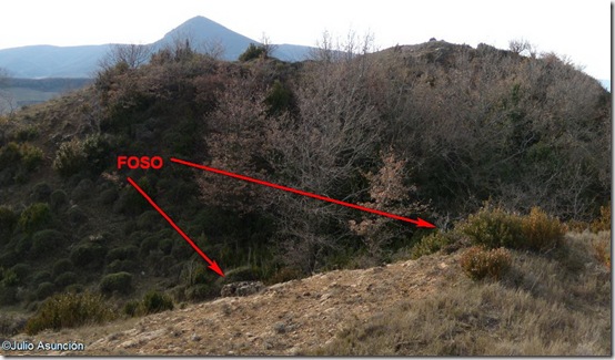 Foso entre el collado y el antecastro Foso entre el collado y el antecastro