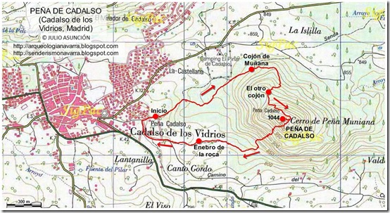 Mapa Peña de Cadalso Mapa Peña de Cadalso
