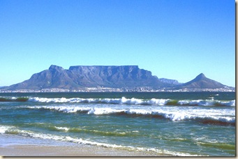 CPT Cape Town with Table Mountain from Bloubergstrand b