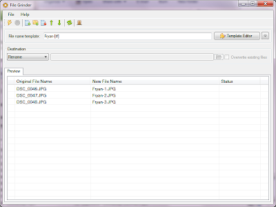 Batch Renaming Template Editor, File Grinder Batch Renaming Template Editor, File Grinder