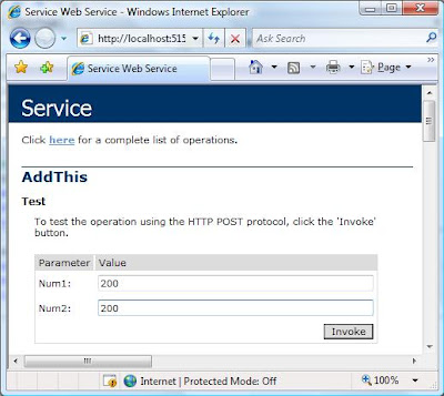 Test Web Service Method