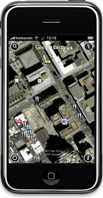 Google Earth iPhone added a Businesses layer Google Earth iPhone added a Businesses layer
