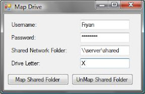 Map shared network folder