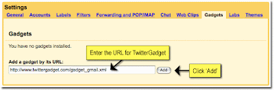 Add tweeter on Gmail