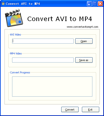 Convert AVI to MP4 Main screen