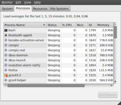 How to View Running Processes in Ubuntu Linux using System Monitor