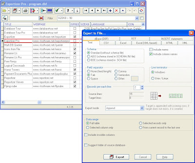 Export And Edit Various Types Of Database With Exportizer