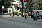crowd regathering