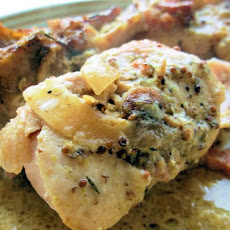 Rabbit in Stilton-Mustard Sauce