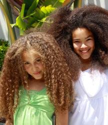 kids with kinky afro hair style