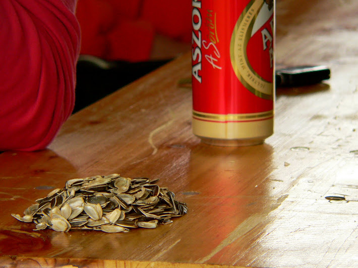 sunflower seed and arany ászok beer