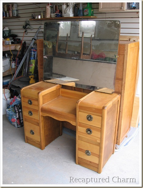 Recaptured Charm: Gold Vanity Dresser antique vanity1 - Recaptured Charm: Gold Vanity Dresser