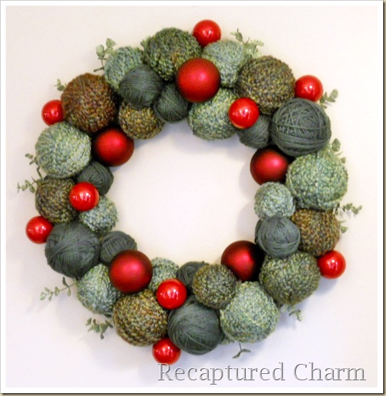 yarn christmas wreath 015a