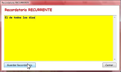 Recordatorio Recurrente