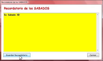 Recordatorios Semanales