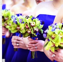 blue green flowers