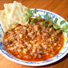 Beef, Barley and Dried Mushroom Soup