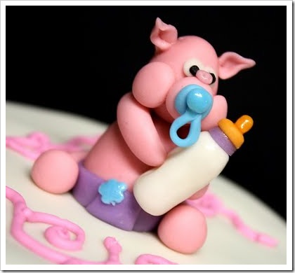baby piggy cake toppers