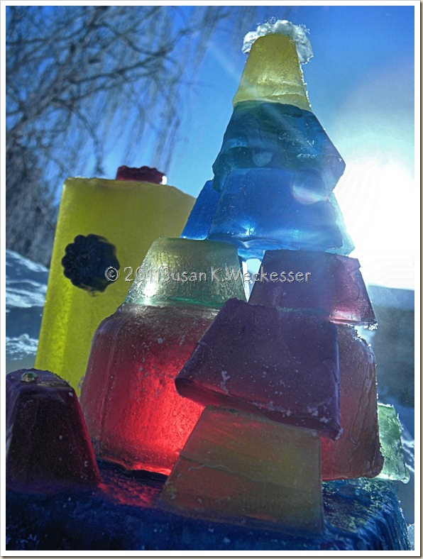 Colored ice cubes 3