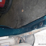 Dirty door jamb, you can also see some body damage