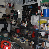 Garage shot - Pegboard setup shown