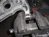 Lubed up replacement control arm bushing
